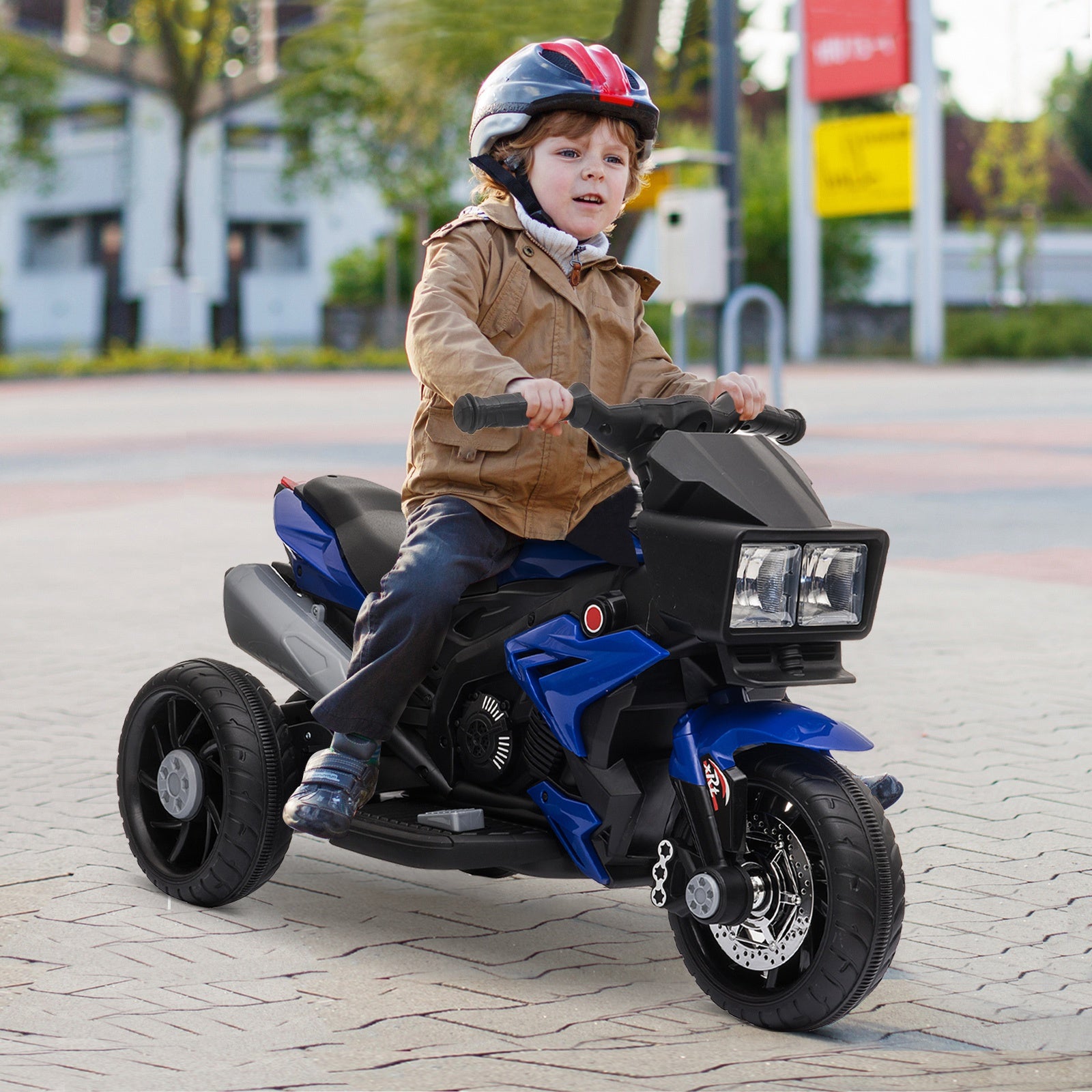 Aosom Kids Electric Pedal Motorcycle Ride-On Toy – 6V Battery Powered