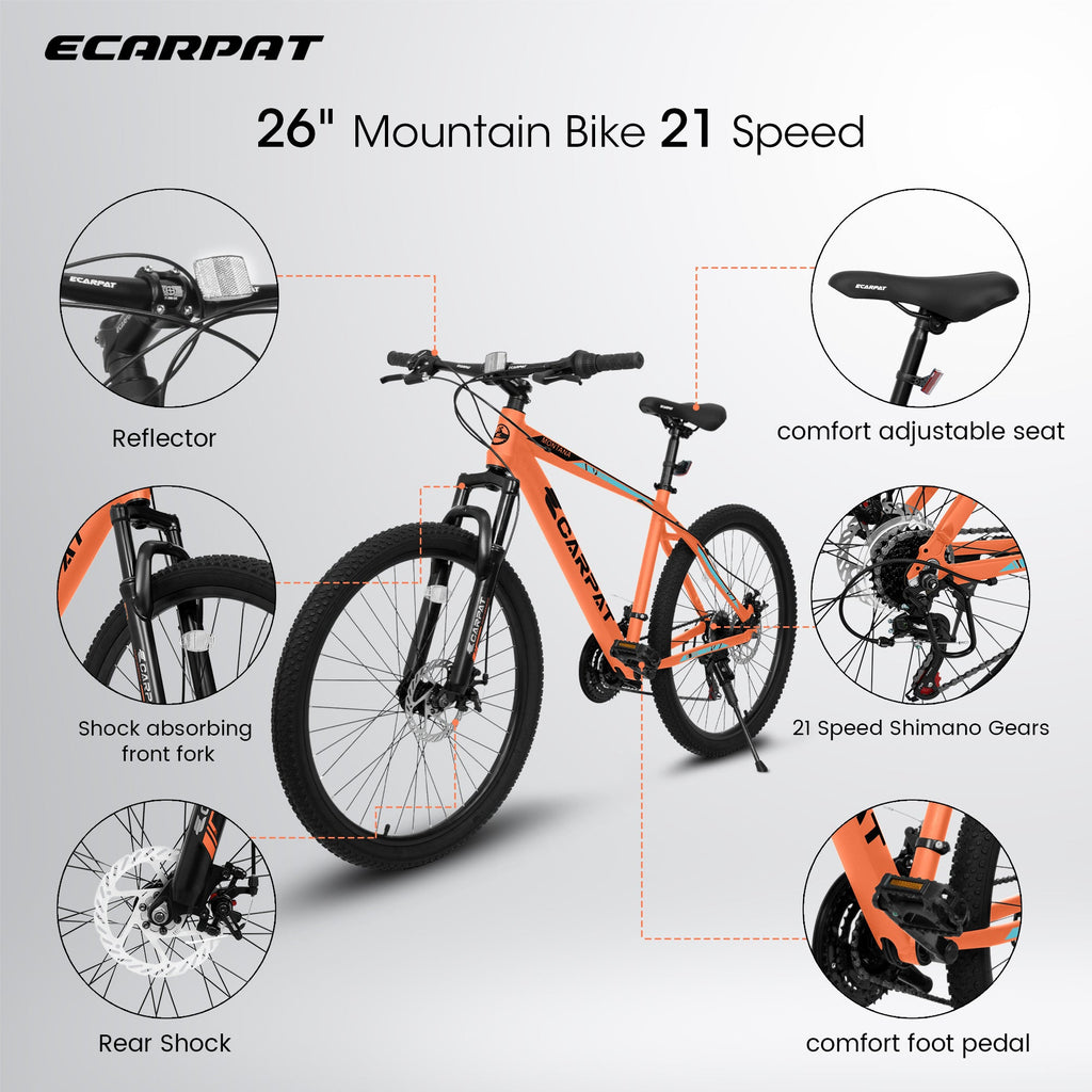 TrailLite™ – 26" Aluminum Mountain Bike | 21-Speed, Dual Disc Brakes